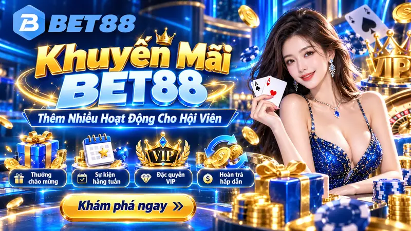 Khuyến Mãi BET88 – Thêm Nhiều Hoạt Động Cho Hội Viên